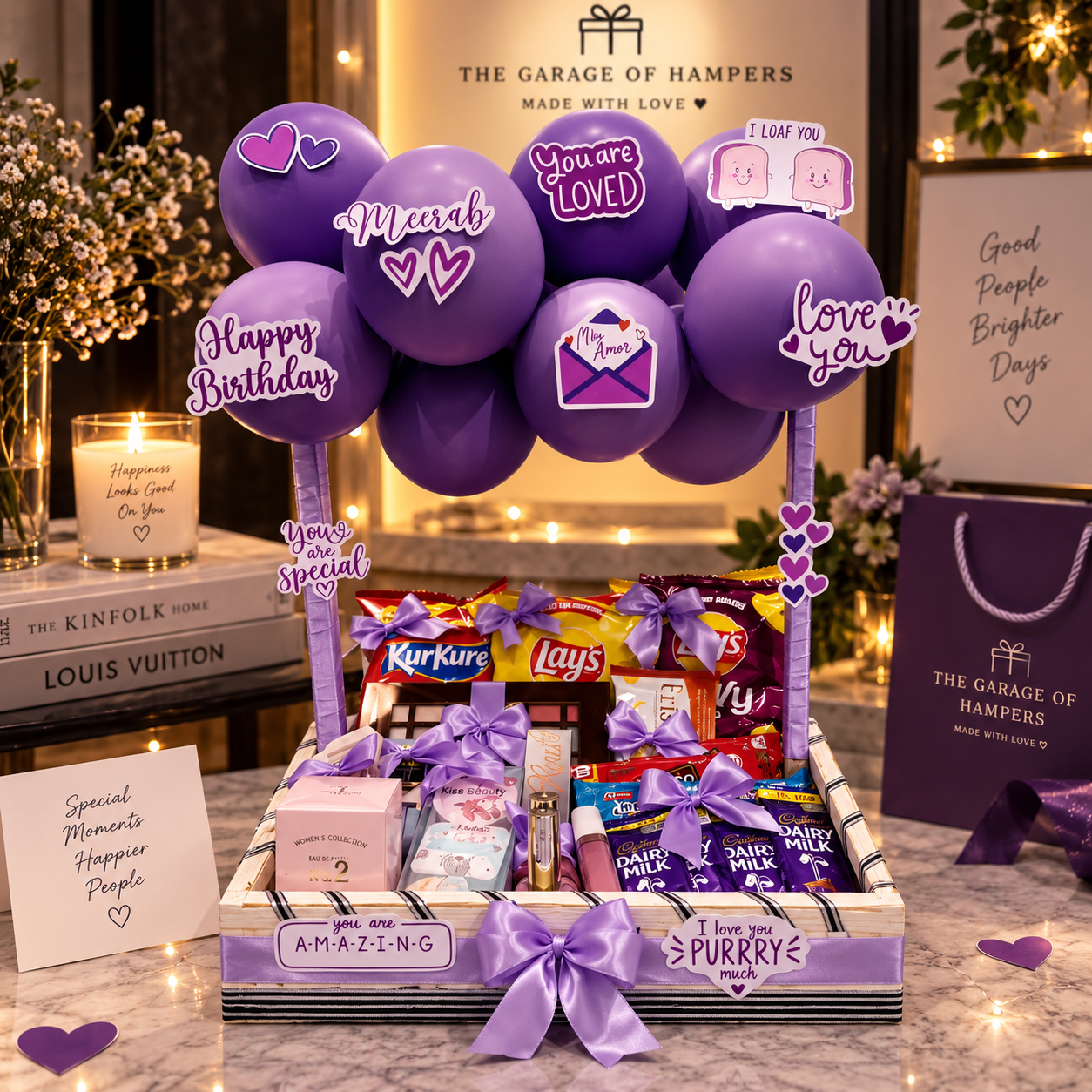 đź’ś Royal Purple Birthday Bliss Hamper - view 1