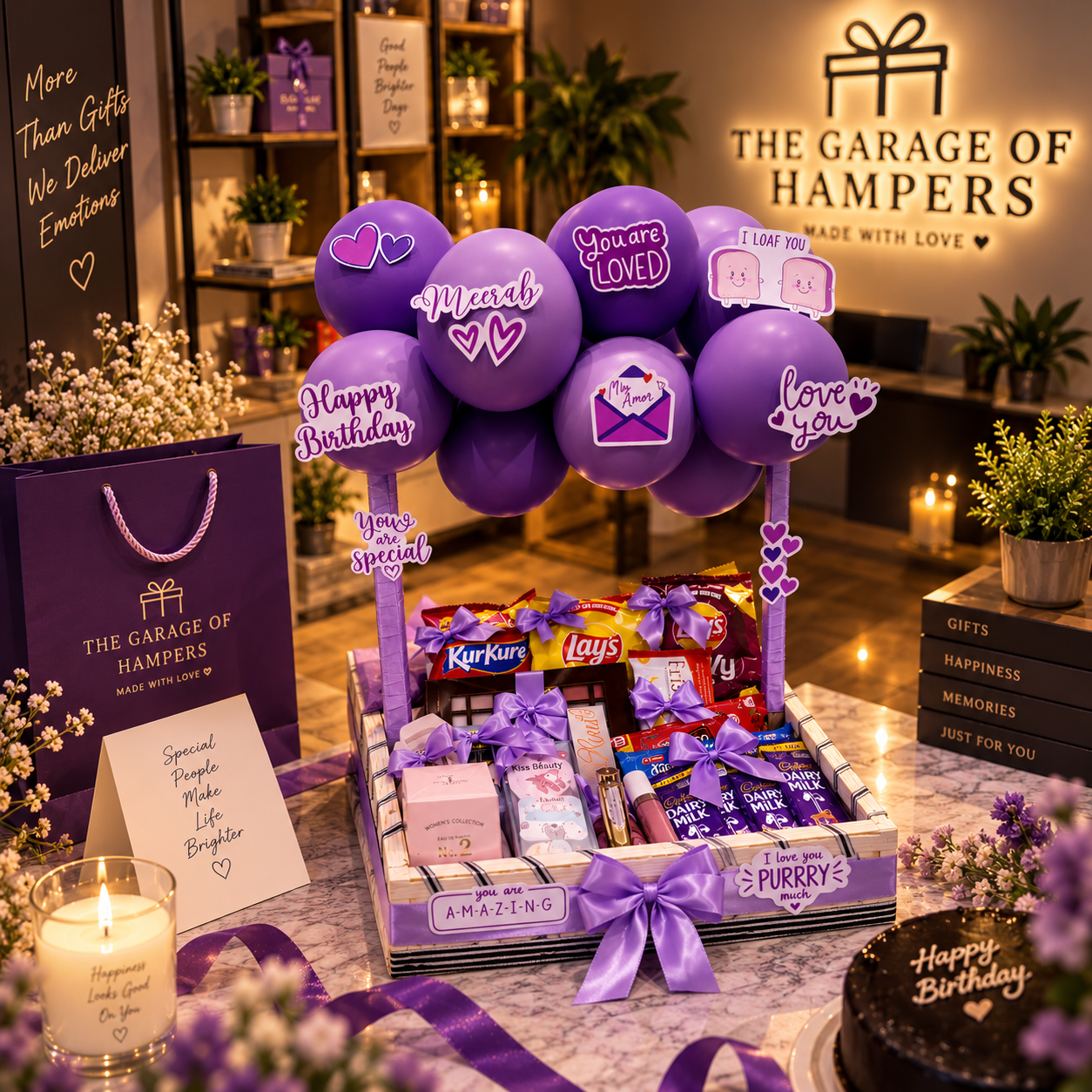 đź’ś Royal Purple Birthday Bliss Hamper - view 2