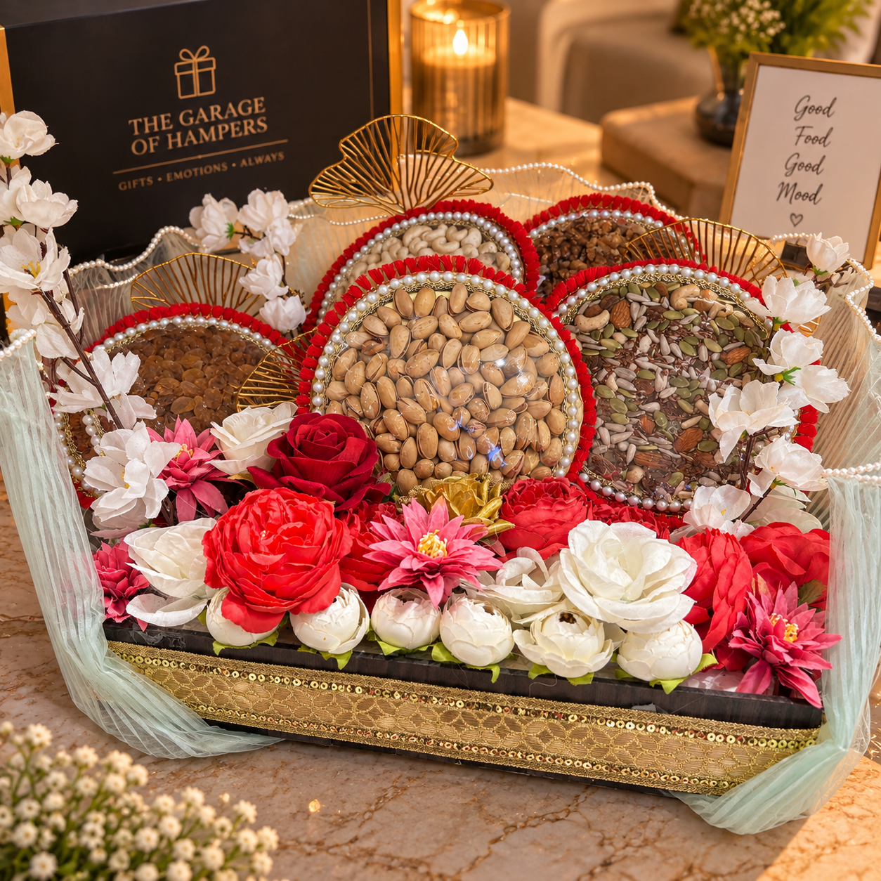 🌹 Royal Blossom Dry Fruit Hamper - view 1