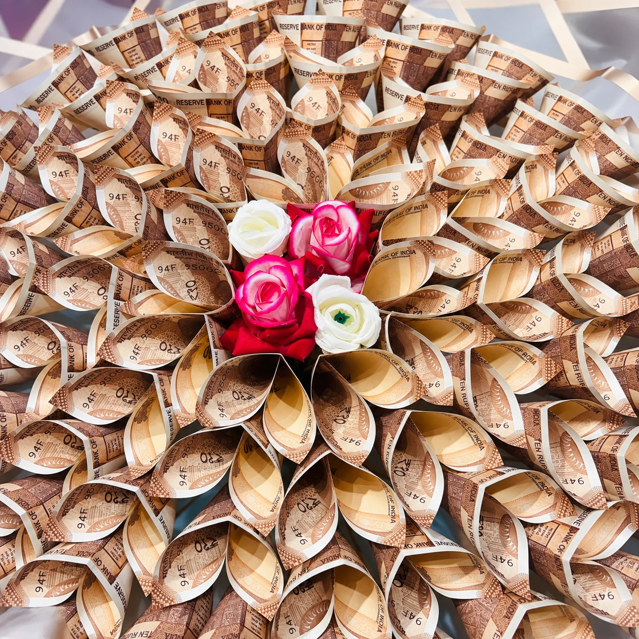 Money Flower Bouquet Rose Centerpiece - view 3